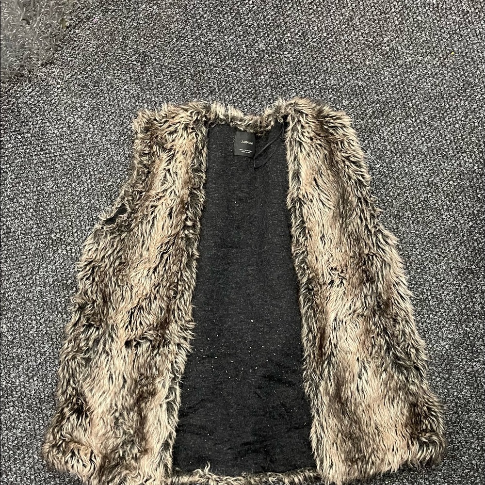 Zara Faux Fur Vest